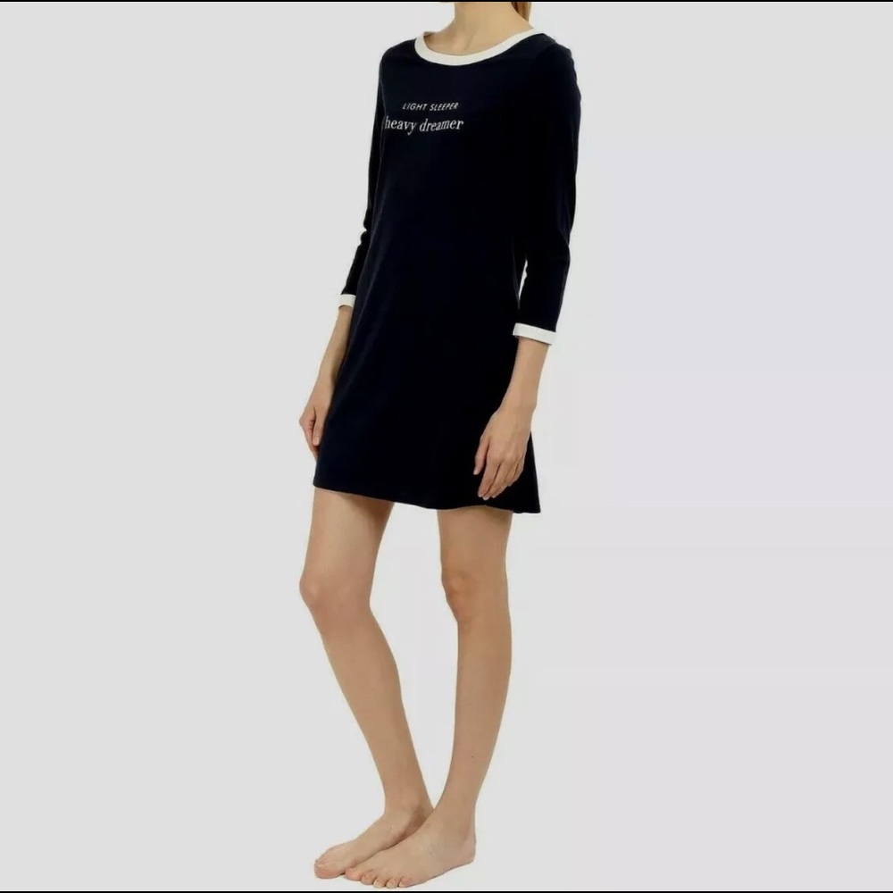 KATE SPADE Black Pajama Sleep Shirt Size Medium